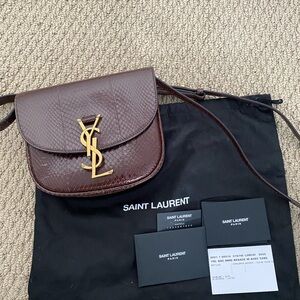 Saint Laurent KAIA Authentic Brown Crossbody Bag